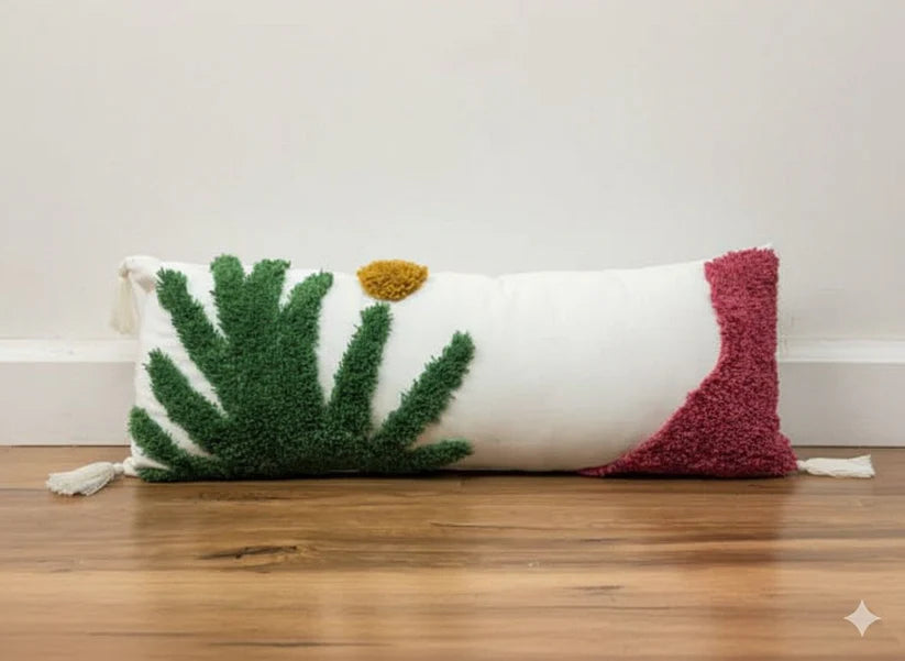 Green Leaf Lumbar Cushion