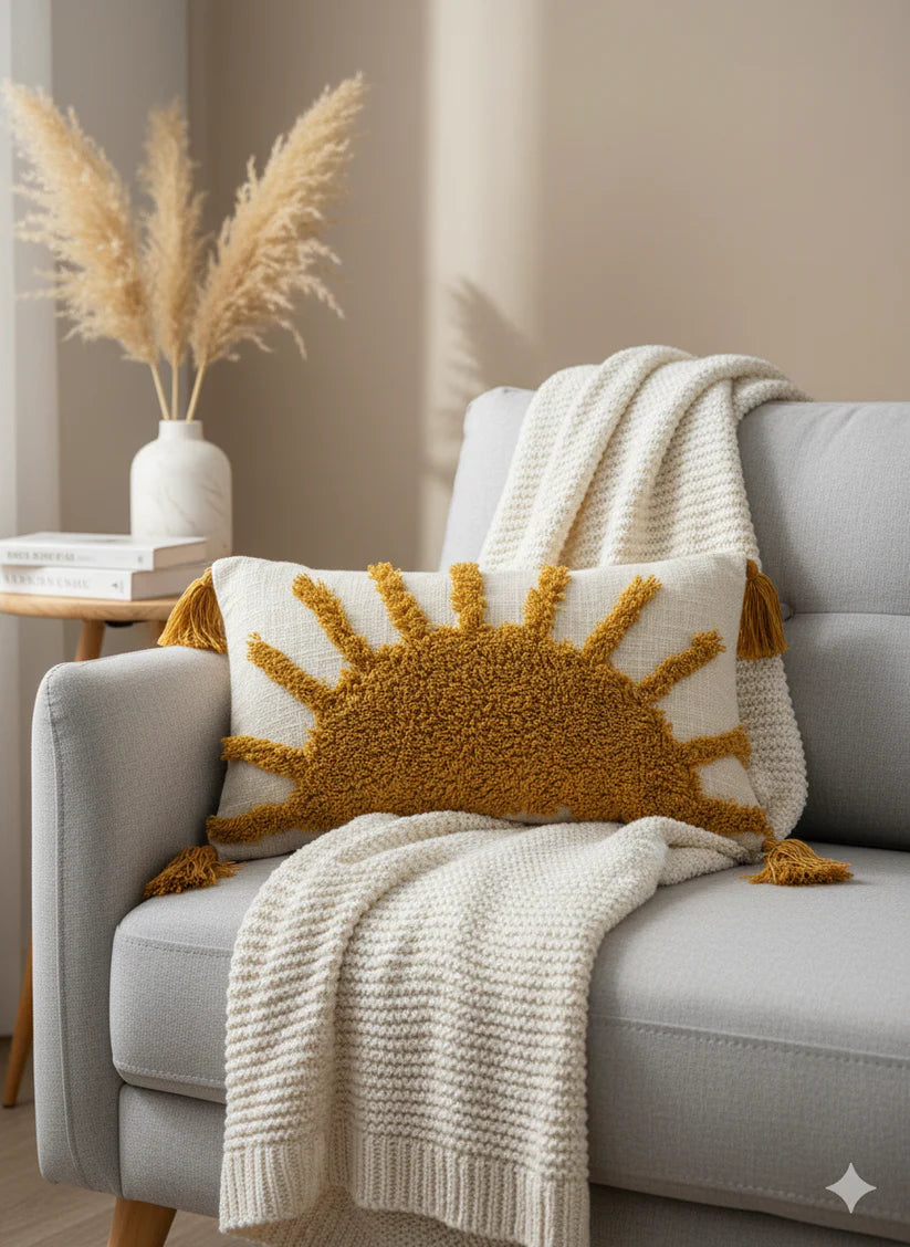 Sunrise Tufted Cushion Cover – 12 × 20