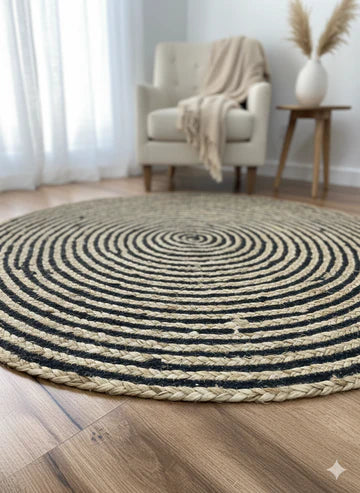 Black Jute Rug